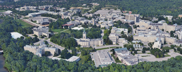 Western campus aerial view
